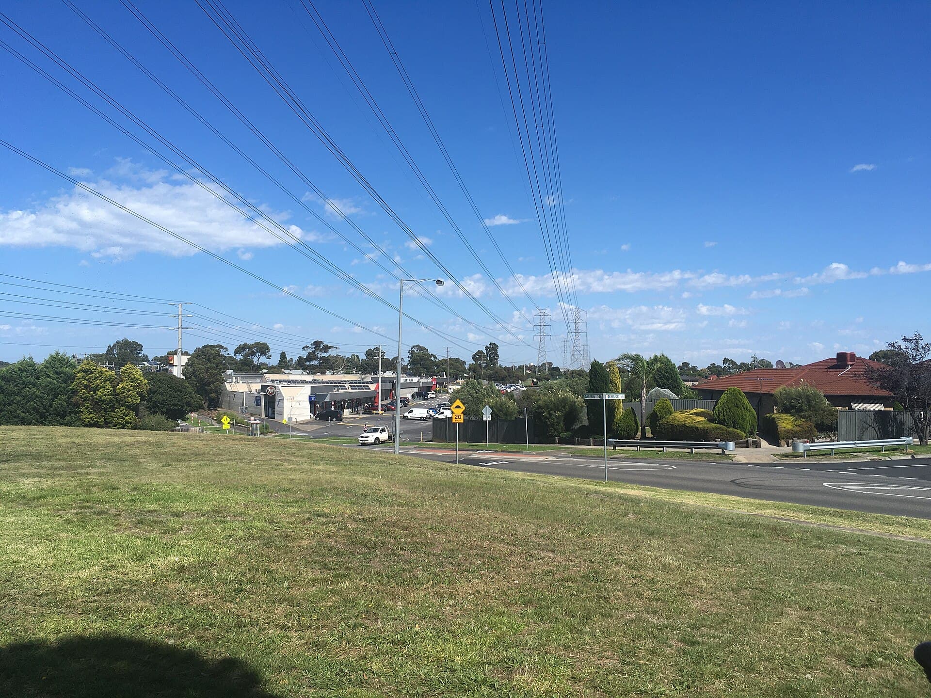 Lalor Plaza shopping centre seen from Casey Drive Park
