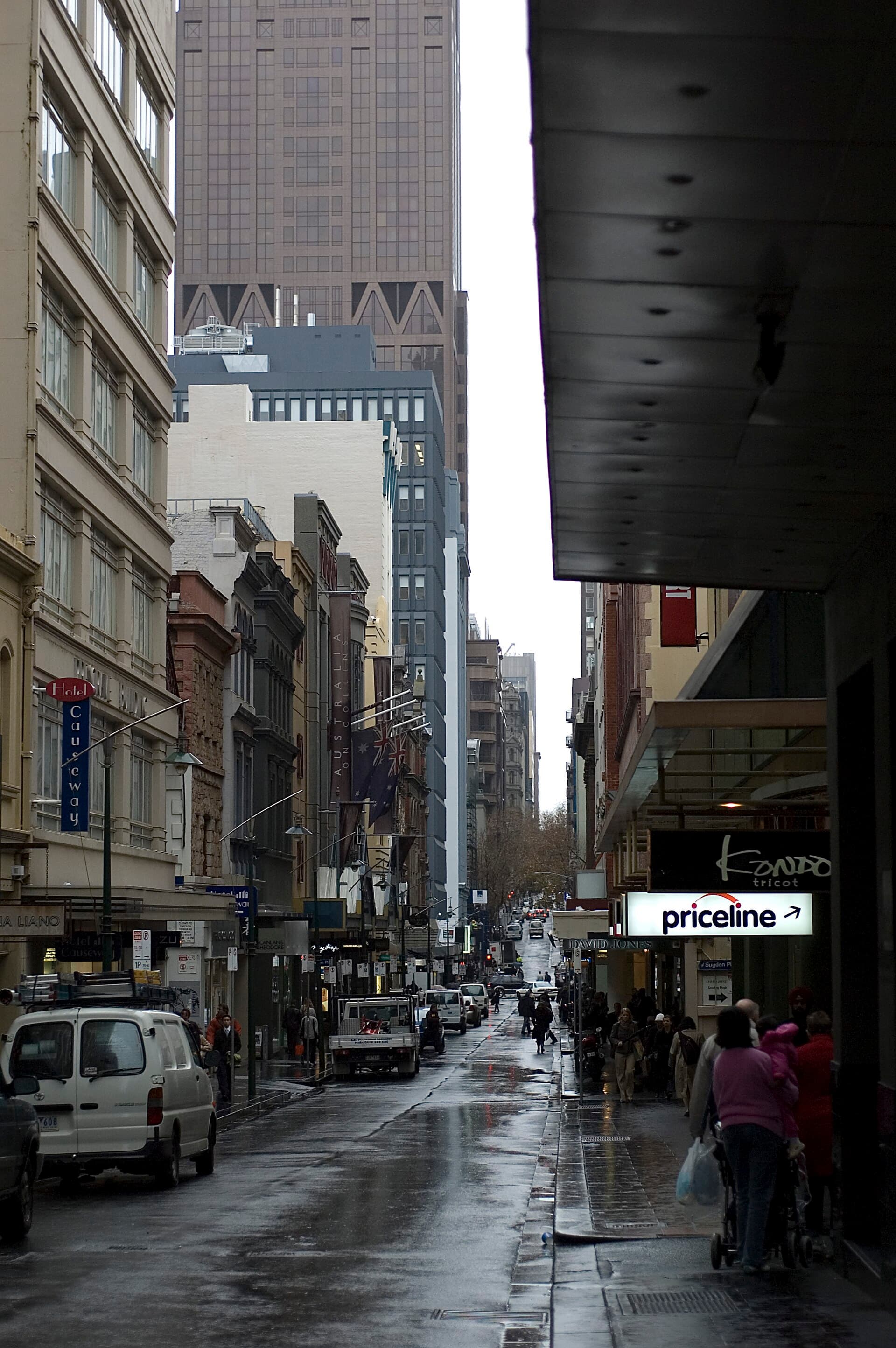 Looking west along Little Collins Street, Melbourne