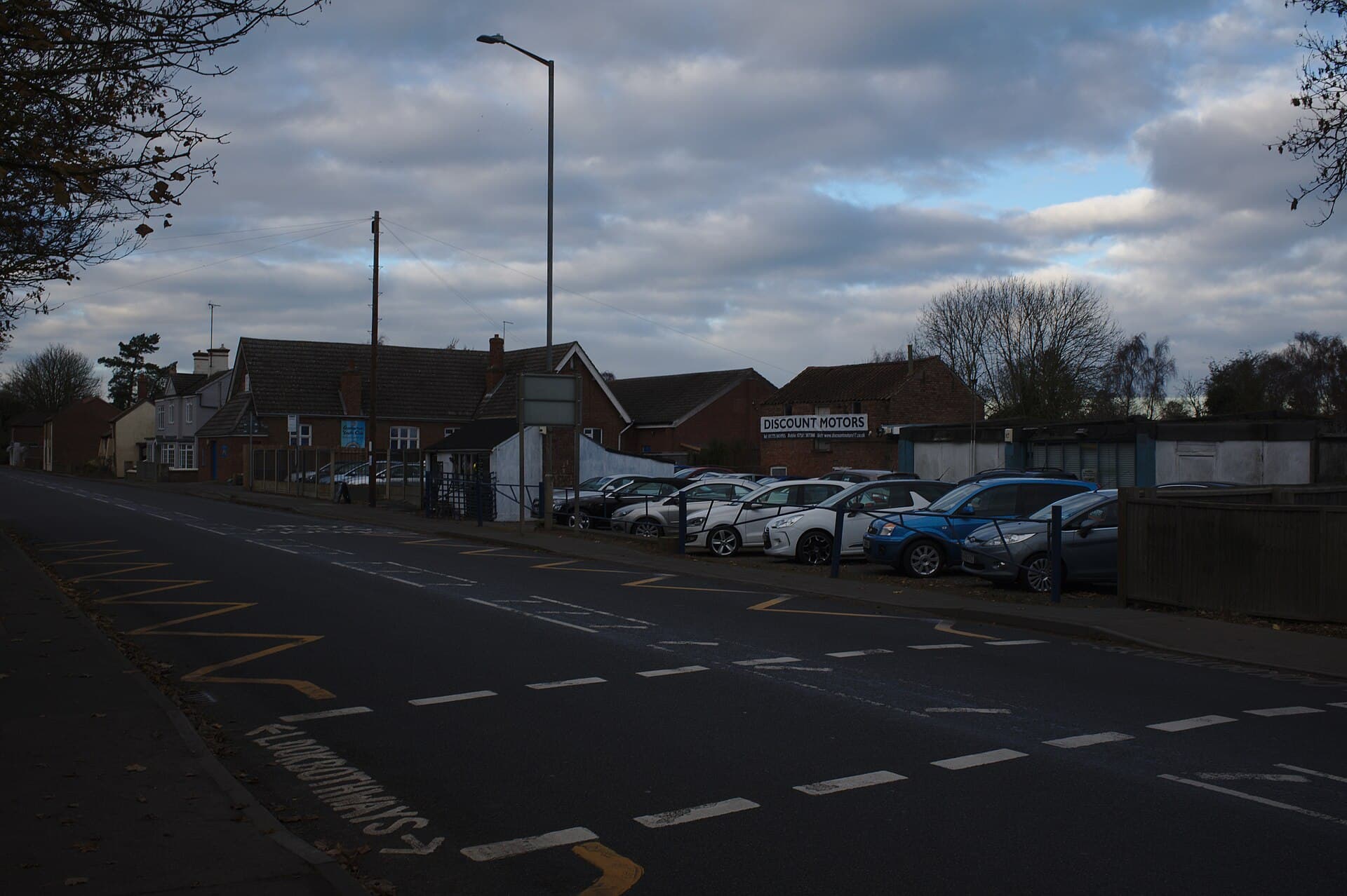 Rows of cars parked on a used-car lot
